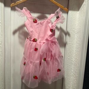 Pink Strawberry Kids Dress